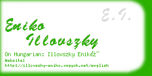 eniko illovszky business card